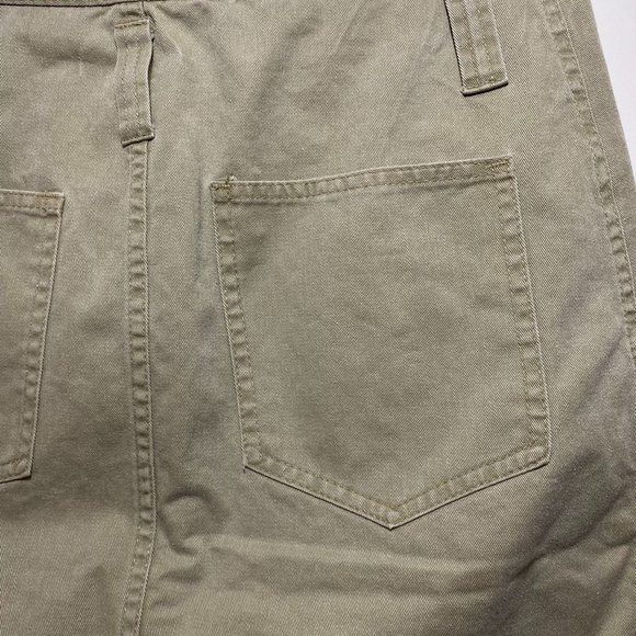 Rare Vintage Palmetto‘s Denim Fold/Flap Waist Mini Skirt Size 9 Khaki - Picture 5 of 7